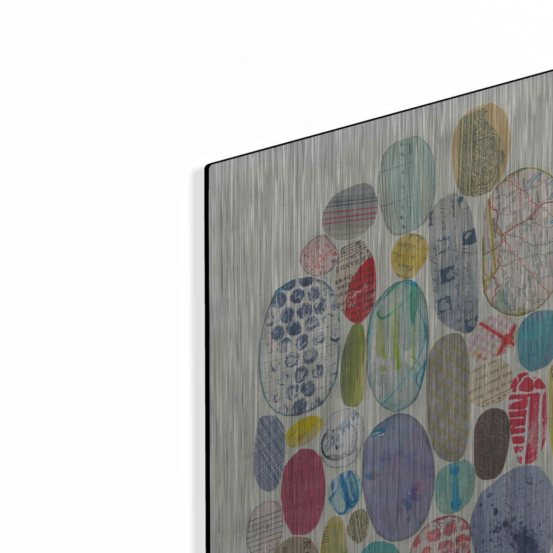 Art mural en métal Wrought Studio ™ «Geometric Collage I» par Courtney Prahl, H 16 po x l 12 po