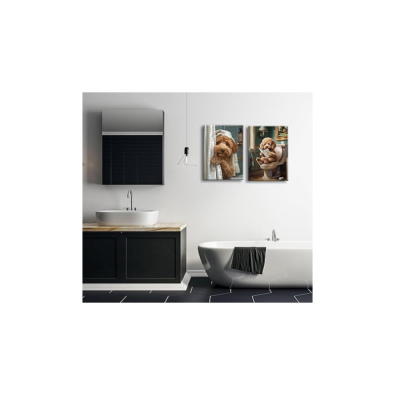 Art animalier sur toile, 2 pièces