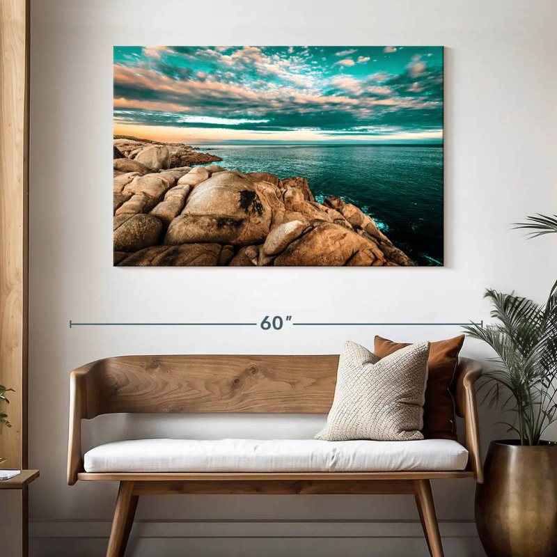 Gillard, paysage marin spectaculaire, H 32 po x l 48 po
