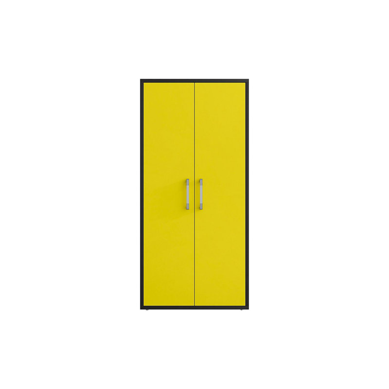 Aseem Single Storage Cabinet ( 73.43'' H x 35.43'' W x 17.72'' D), Yellow Gloss