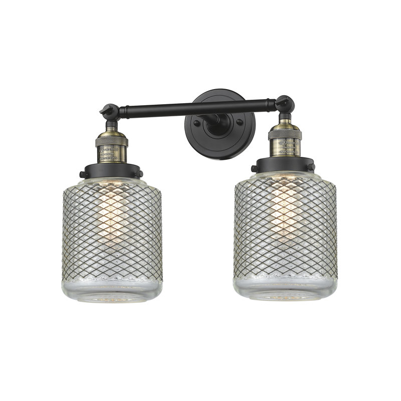 Éclairage pour salle de bain à intensité variable 2 lumières Iyana, Ampoule incandescente rétro de 60 watts