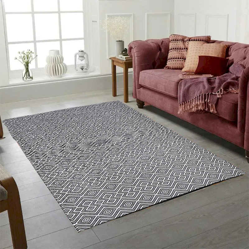 Abstract Indoor / Outdoor Rug, Rectangle 5' x 8'