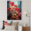 Jardin botanique floral rouge enchanté - Botanicals Wall Art-575372867-541985518