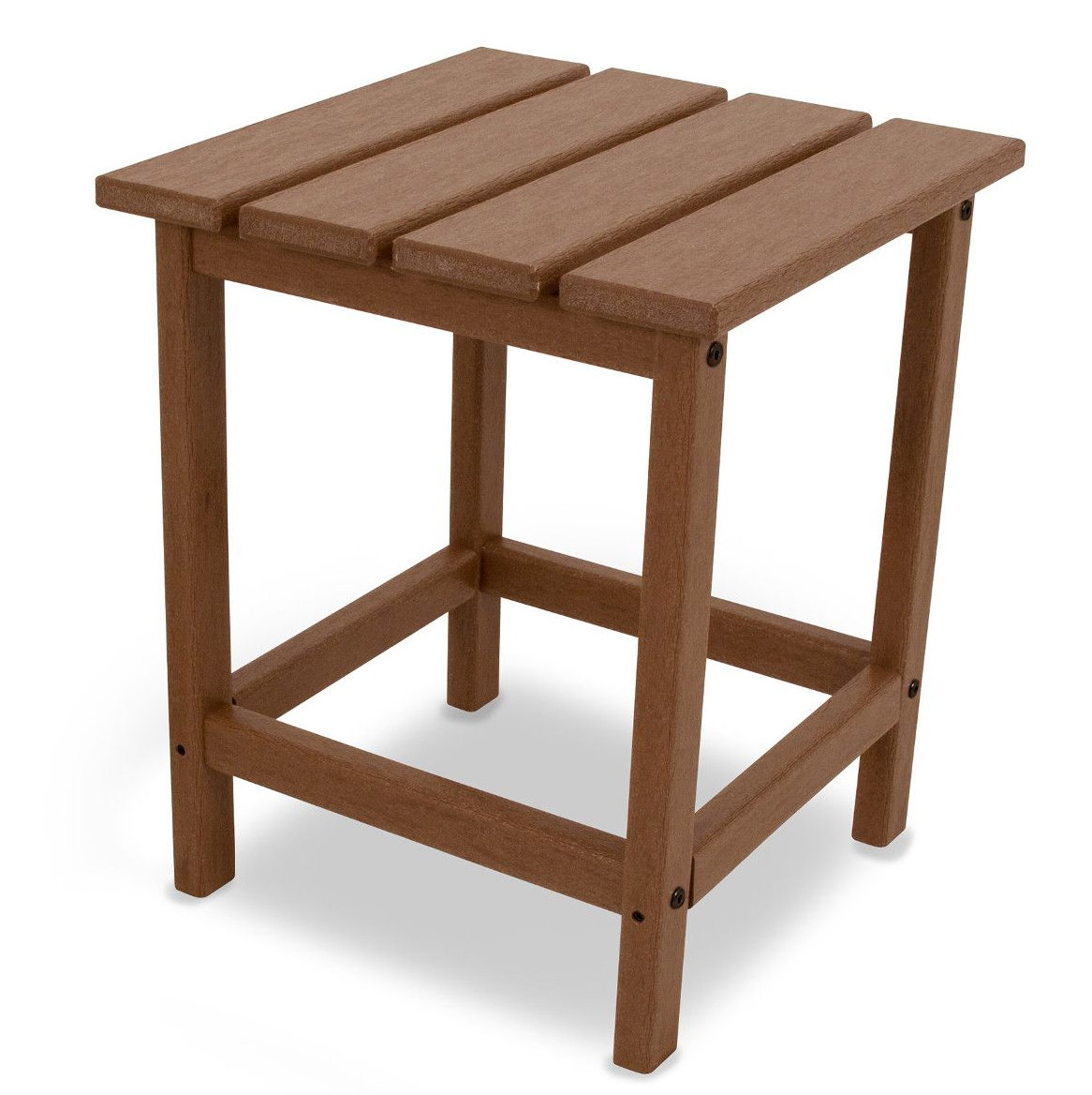 POLYWOOD® Long Island 15" Patio Side Table, Teak
