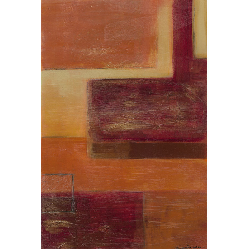 Orange Two-Step III - Wrapped Canvas Art Prints, 46cm H x 30cm W x 3.8cm D