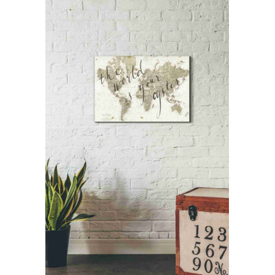 «The World Is Your Oyster» par Sara Zieve Miller - peinture sur toile tendue