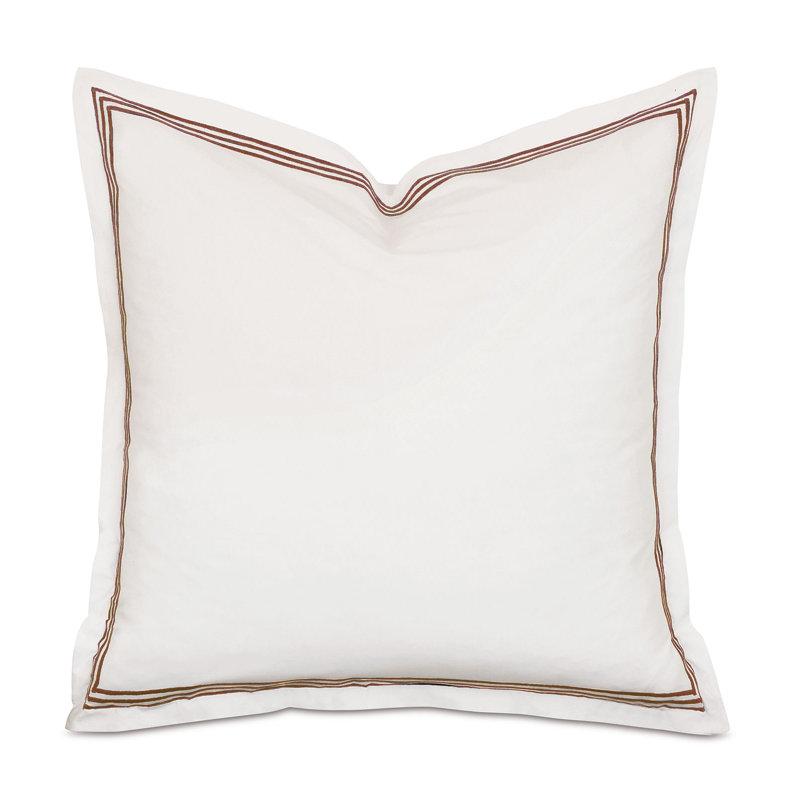 Tessa Cotton Sham Set, Euro, Ivory/Brown, Multi-stripe