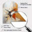 Horloge murale orange orange abstraite, impression de fractale abstraite-104240926