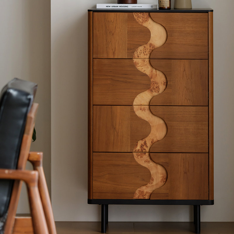 Commode d'appoint moderne en bois, Brun