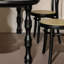 Table de salle à manger ovale noire en bois massif-1541732020
