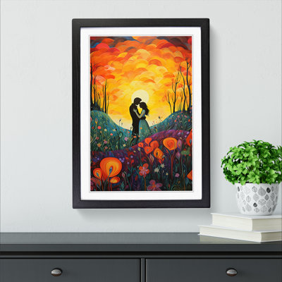 Lovers Colour Field Art - Framed Print