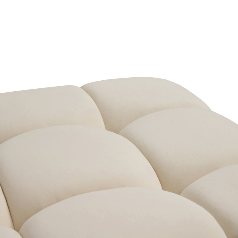 Pouf modulaire Calliope Cream Performance Velvet