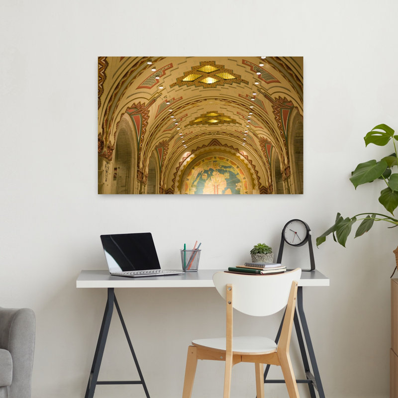 Mosaic ceiling Guardian Building Detroit Michigan USA 1 Piece Wrapped Canvas Wall Art, 91.44 cm H x 60.96 cm W