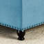 Bouton pour bureau personnel - Rangement bleu avec revêtement en lin doux et capitonnage-1576842253