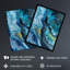 Liquid Paint Teal Blue Abstract Painting Wall Art Print
