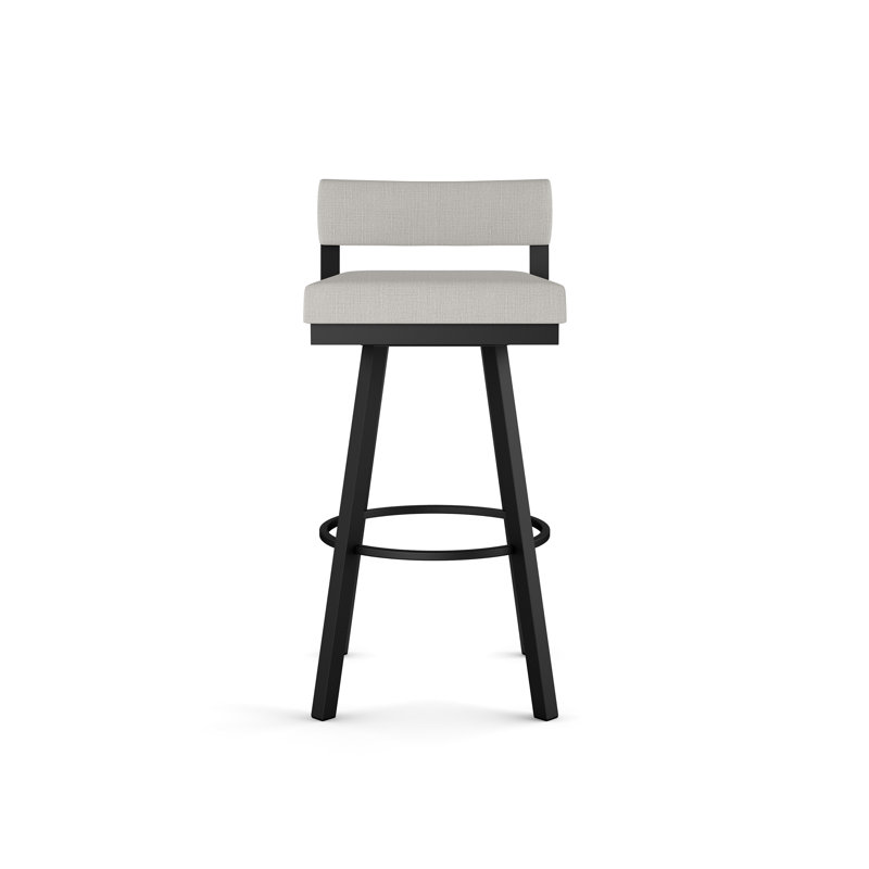 Tabouret de bar et de comptoir pivotant Lowndesboro, Tabouret de comptoir (siège d'une hauteur de 26,7, Noir