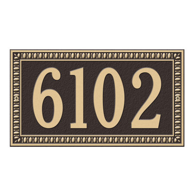 Egg and Dart 1-Line Wall Address Plaque