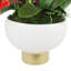 Modern Faux Orchid Arrangement In Ceramic Vase
