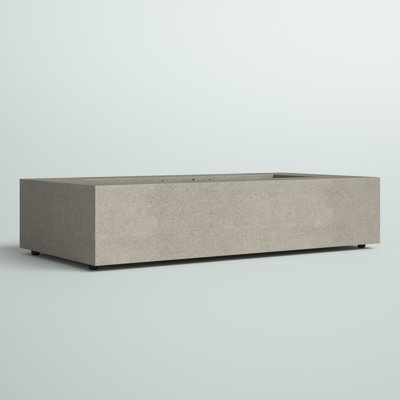 Geneva Rectangle Concrete Propane Fire Pit Table by Jensen Co.