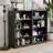 Wood Storage Cabinet with Adjustable Shelves without Doors-349394745-349223090