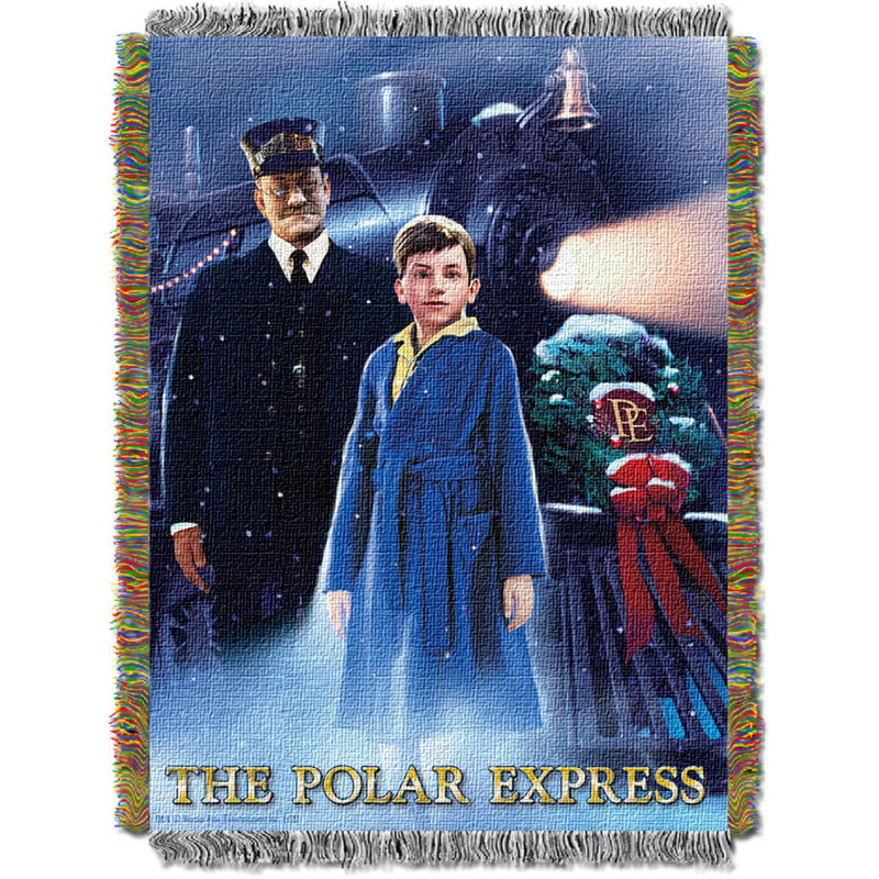 Warner Bros. Polar Express Throw Blanket, We Believe Holiday Movie Fan Decor, 48x60 Inches