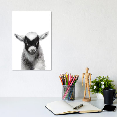 Black Baby Goat - Wrapped Canvas Painting