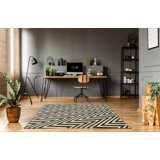 Jalise Geometric Charcoal/Grey Area Rug