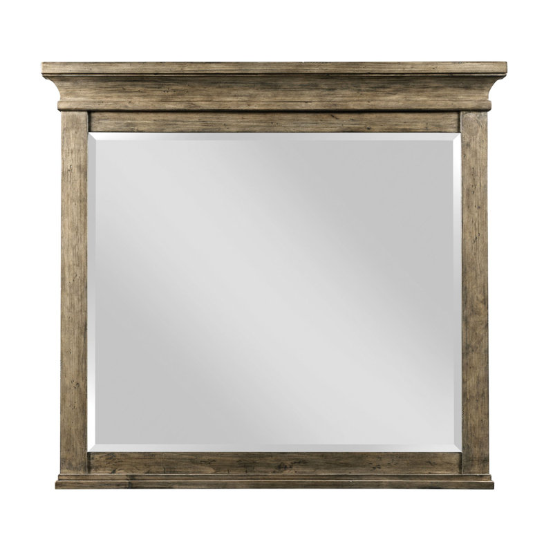 Miroir de commode en bois massif Baldrige