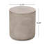 Table d'appoint d'extérieur en béton léger MGO de conception cylindrique, résistante aux intempéries, facile à déplacer et prête à l'emploi.