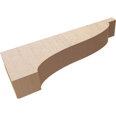 3"W x 18"D x 6"H Garner Rough Cedar Woodgrain TimberThane Corbel, Primed Tan