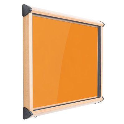 Shield Wood Effect Exterior Showcases Wall Mounted Bulletin Board