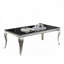 Table basse en verre avec pieds en métal-682063006-682063005