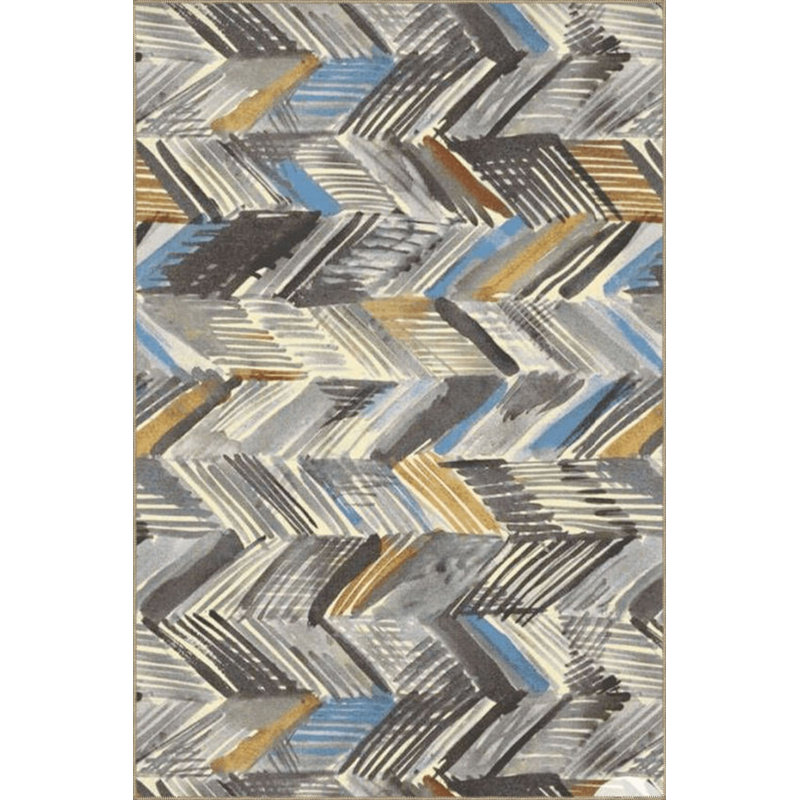 Tapis multicolore à motif géométrique et croix, Tapis de couloir 3 pi 3 po x 6 pi 7 po