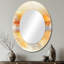 Pelican At Dusk - Miroir mural ovale blanc-113800654