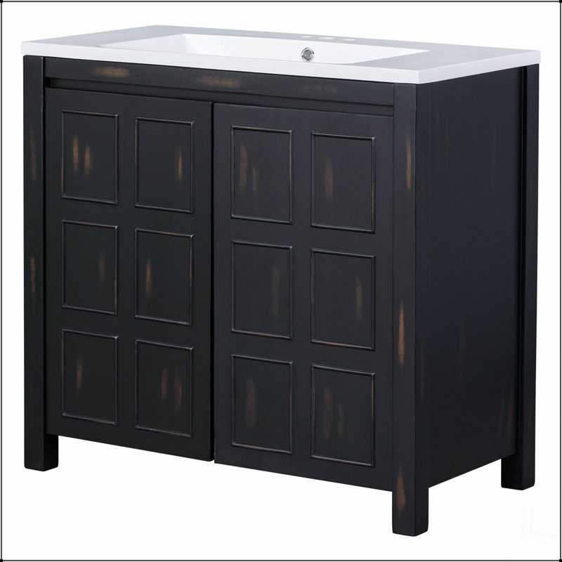 Organisateur de meuble-lavabo de salle de bain avec lavabo, ensemble d'armoire combinée, armoire de rangement pour salle de bain