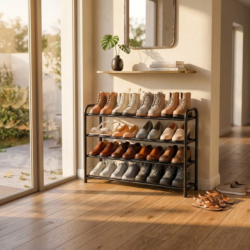 12 Pair Shoe Rack