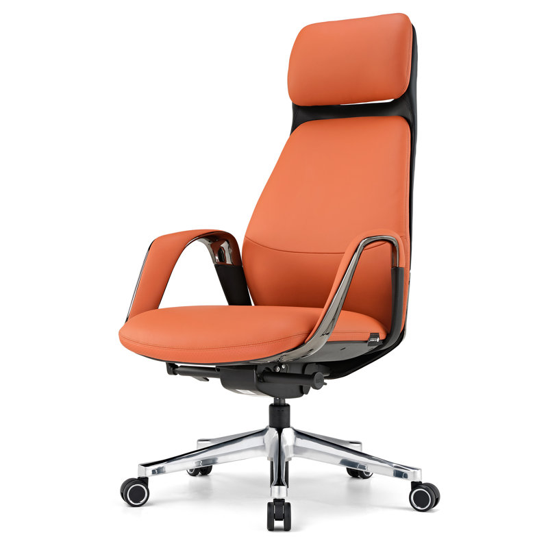 Demitrice Executive Chair with Headrest, Orange