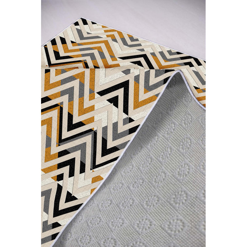 Premium Hall Carpet (3.3 x 6.6 ft), 100% Polyester, 0.3 in Pile Height | Antibacterial, Non-Slip PVC Dot Underside, 650 g/m² | Durable Woven Design, 3D Digital Printing, Machine Washable, Ideal for Home Décor