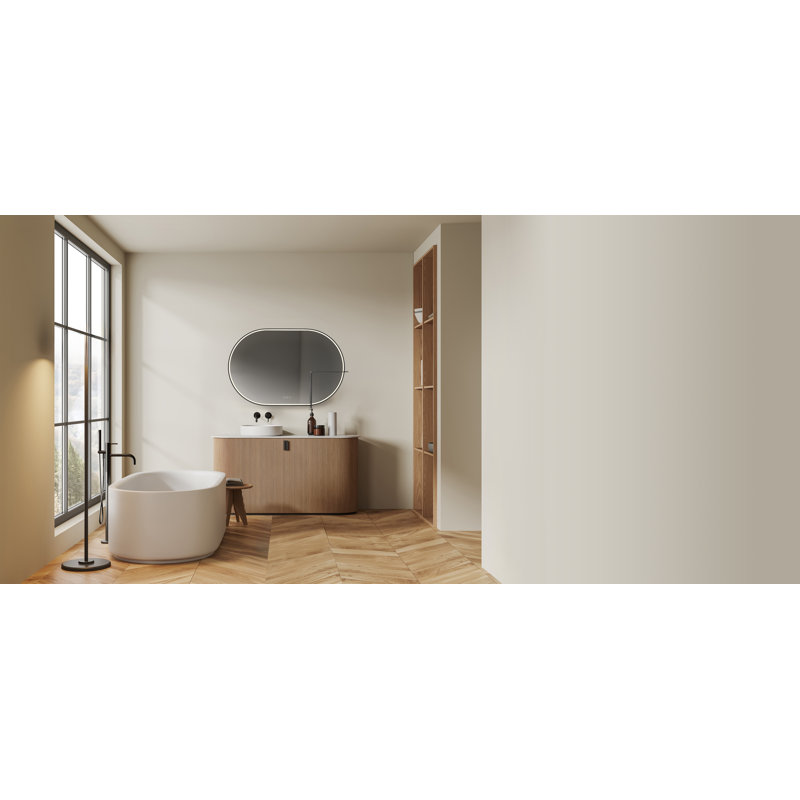 Miroir Linden, 42 po x 24 po, Noir mat