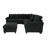 4Pc Sectional Set Matching Pillow Cocktail Ottoman Corner Wedge Right And Left Arm Loveseat Corduroy Upholstered Primary Living Room-1305537276