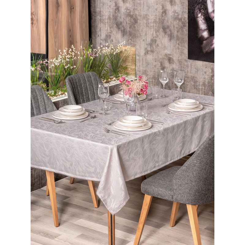 Elegant Lavender Tablecloth, 61 x 86.6, 100% Polyester | Machine Washable, Low Heat Iron Safe | Perfect for Dining Room or Special Events | Durable, Stain-Resistant Design, Adds a Touch of Sophistication to Your Table