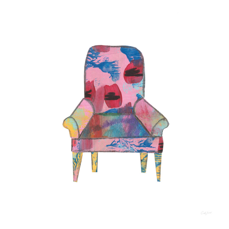Mod Chairs VII Crop by Courtney Prahl - Wrapped Canvas Painting, 91cm H x 91cm W x 3.8cm D
