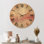 Grande horloge murale en bois - Horizon nuage rosé