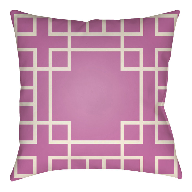 Litchfield Hanser Indoor/Outdoor Throw Pillow, 16" H x 16" W, Royal Blue/Ivory