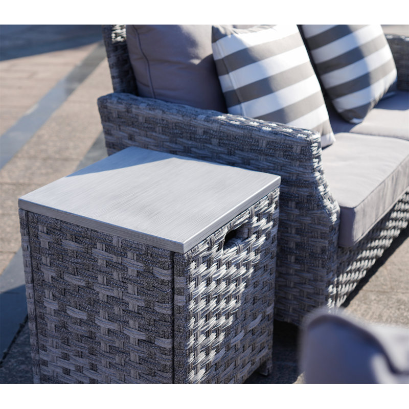 Alseepa 4 - Person Patio Conversation Set with Cushions
