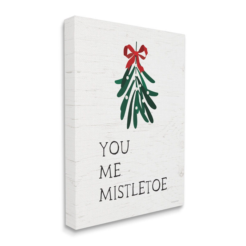 You You Me Mistletoe, Toile tendue, H 20 po x l 16 po x P 1,5 po