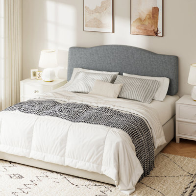 Upholstered Linen Headboard with Adjustable Height