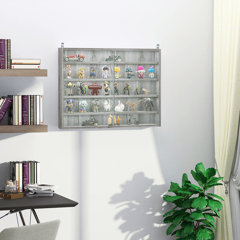 5-Tier Display Cabinet, Gray