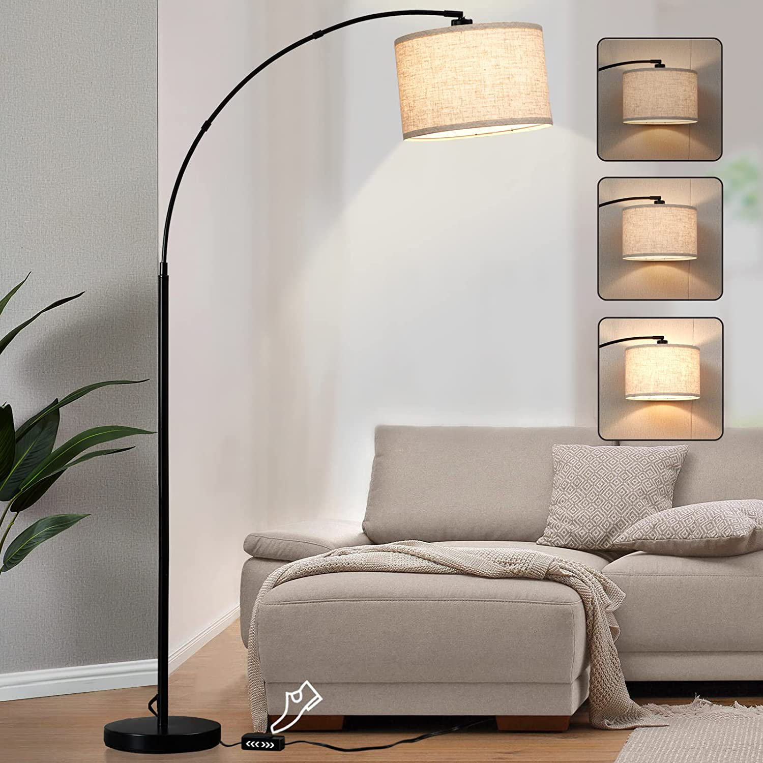 Ambimall Floor Lamps for Living Room, Modern Floor Lamp with Remote Control  and