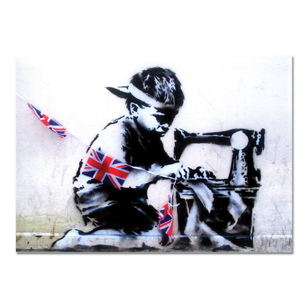 Glasbild Kinderarbeit von Banksy